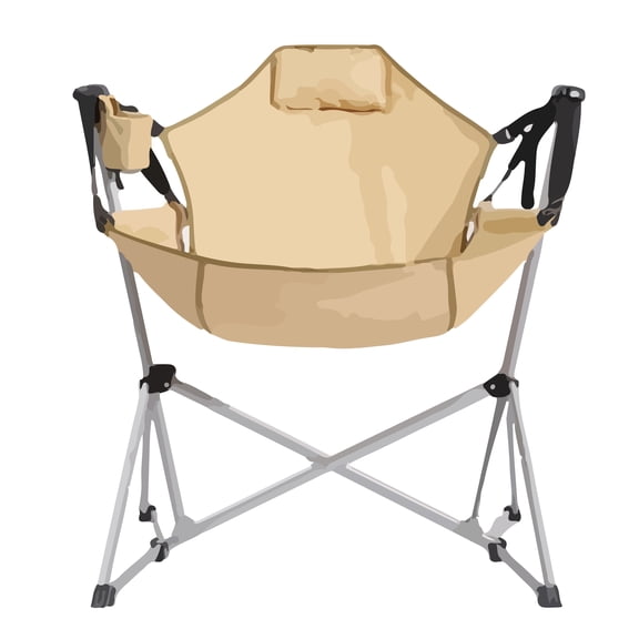 PUREHAV Camping furniture,Hammock Camping Chair, Swinging Portable Folding Camp Chairs for Adults 400lbs Heavy Duty Foldable Oversized Rocker - 27"D x 37"W x 44"H