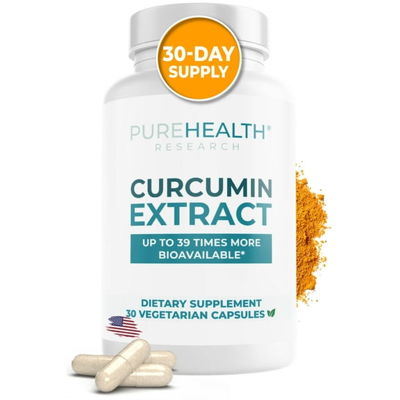 PUREHEALTH RESEARCH Curcumin Extract - High Absorption Turmeric Supplement for Robust Immune Support