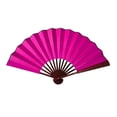 thumbnail image 1 of PUREKKI 8-Inch Classic Red Bone Silk Folding Hand Fan, Portable Wedding Dance Party Accessory, Elegant Summer Cooling Fan for Women Outdoor Events, 1 of 6
