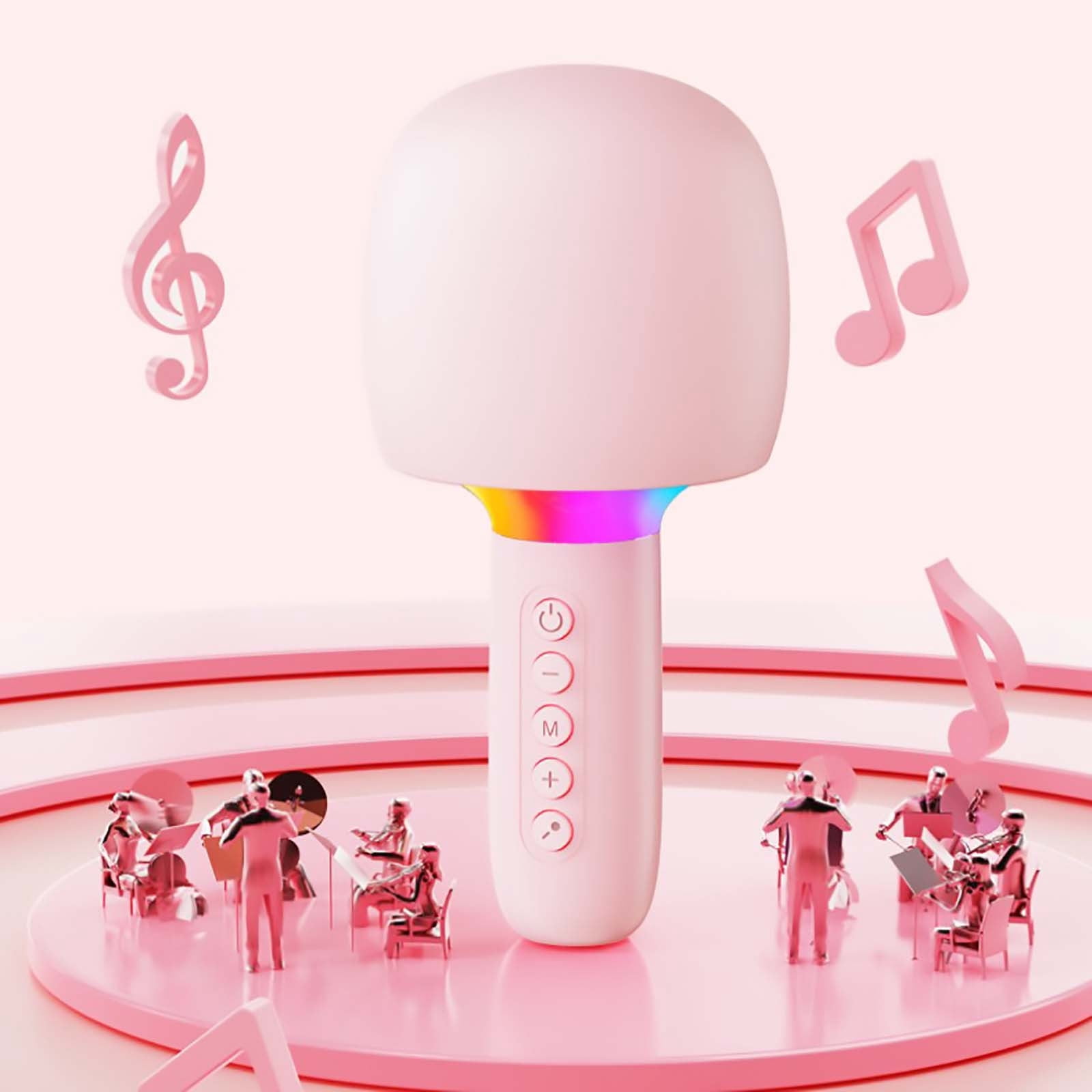 PUREKKI All-in-One Bluetooth Karaoke Microphone with Built-in Speaker, Wireless Connectivity, and Long Battery Life for Singing Fun