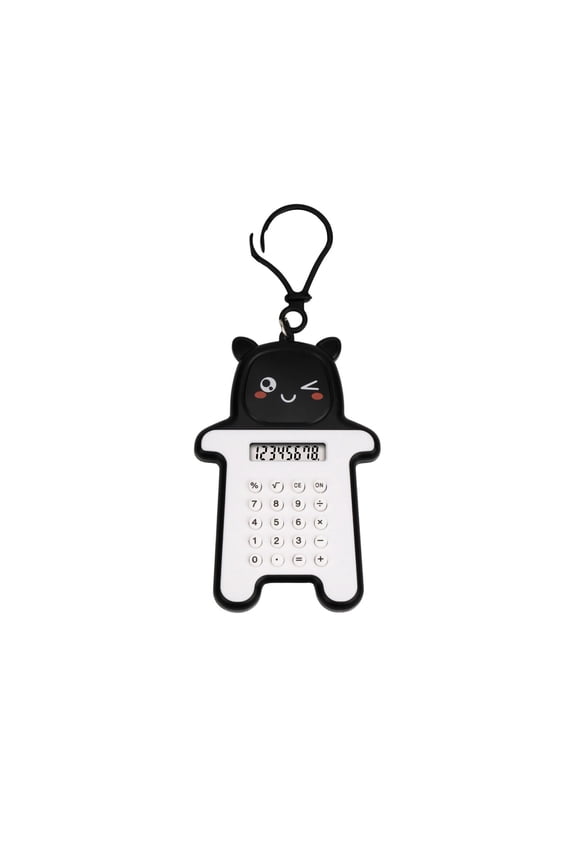 Cute Keychain Calculator, Portable 8-Digit LCD Display Handheld Calculator with Colorful Design for Home, Campus, and Office Use