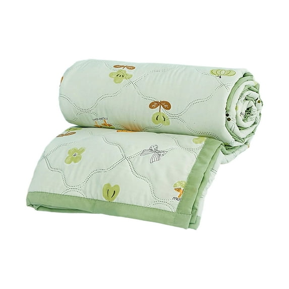 PUREKKI Washed Cotton Summer Lightweight Comforter - Breathable-Hypoallergenic, Wrinkle-Resistant, Easy Care Quilt for Air Conditioned Bedrooms, Multiple Colors (Blue, Green, Pink)