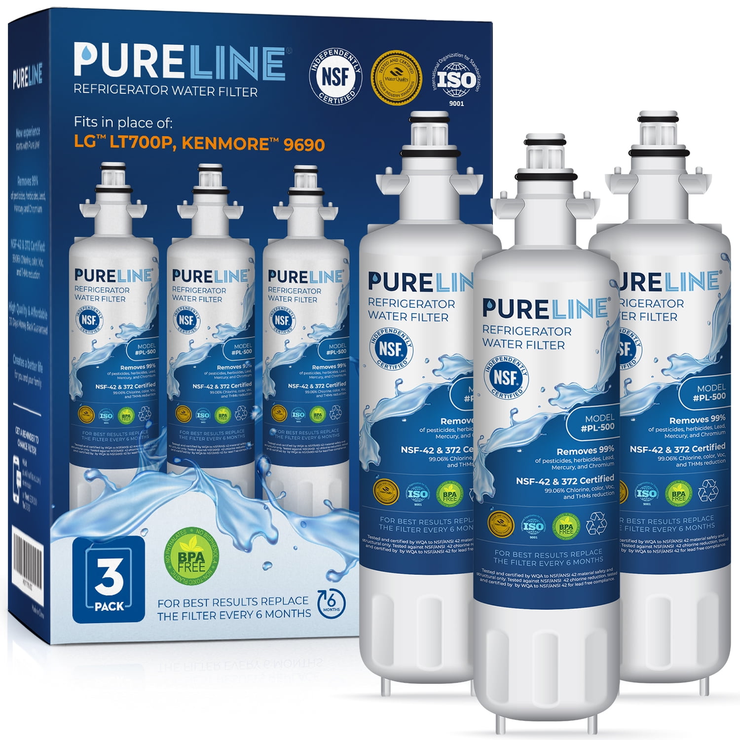 PURELINE 9690 Water Filter with Advanced Filtration. Compatible with