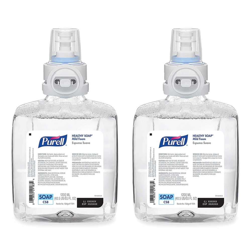 Professional HEALTHY SOAP Mild Foam, Fragrance-Free, 1,200 mL, For CS8 Dispensers, 2/Carton Professional HEALTHY SOAP Mild Foam, Fragrance-Free, 1,200 mL, For CS8 Dispensers, 2/Carton
