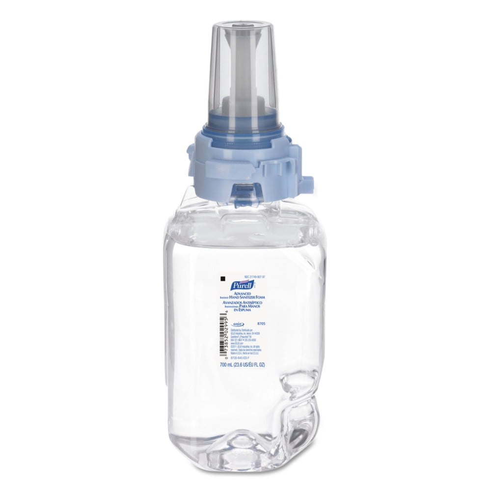 PURELL 8705-04 PURELL Advanced 700 mL Foam Hand Sanitizer Refill for ADX-7 Dispenser (4-Piece/Carton)