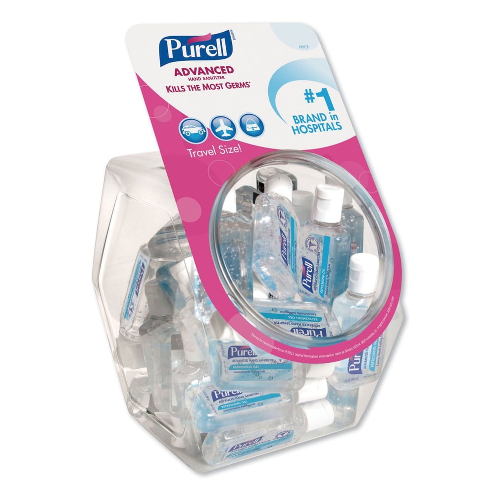 PURELL Advanced Hand Sanitizer Refreshing Gel Display Bowl, 36-1 oz. Bottles (3901-36-BWL)