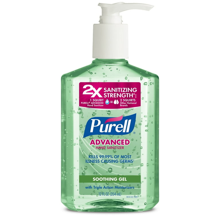 ADVANCED SOOTHING GEL HAND SANITIZER, FRESH SCENT WITH ALOE AND VITAMIN E, 12 OZ PUMP BOTTLE, 12/CARTON ADVANCED SOOTHING GEL HAND SANITIZER, FRESH SCENT WITH ALOE AND VITAMIN E, 12 OZ PUMP BOTTLE, 12/CARTON