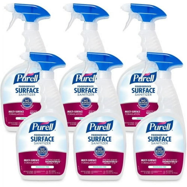 Foodservice Surface Sanitizer3, Fragrance Free, 32 oz Bottle with Spray Trigger Attached, 6/Carton Foodservice Surface Sanitizer3, Fragrance Free, 32 oz Bottle with Spray Trigger Attached, 6/Carton