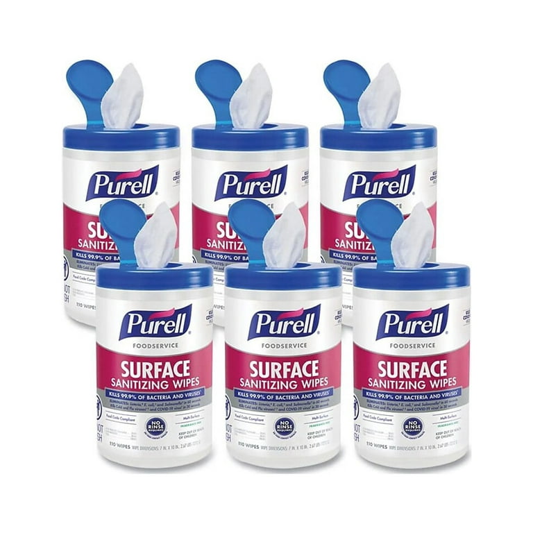 Purell Professional Surface Disinfecting Wipes 7 x 8 110 Wipes Per Canister  - Office Depot