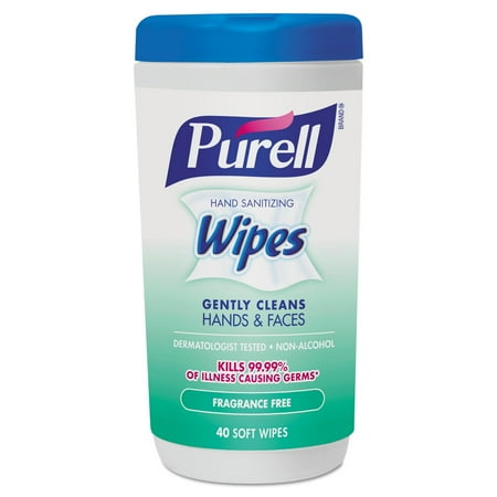 PURELLÂ® Hand Sanitizing Wipes Fragrance Free, 40 Count Canister