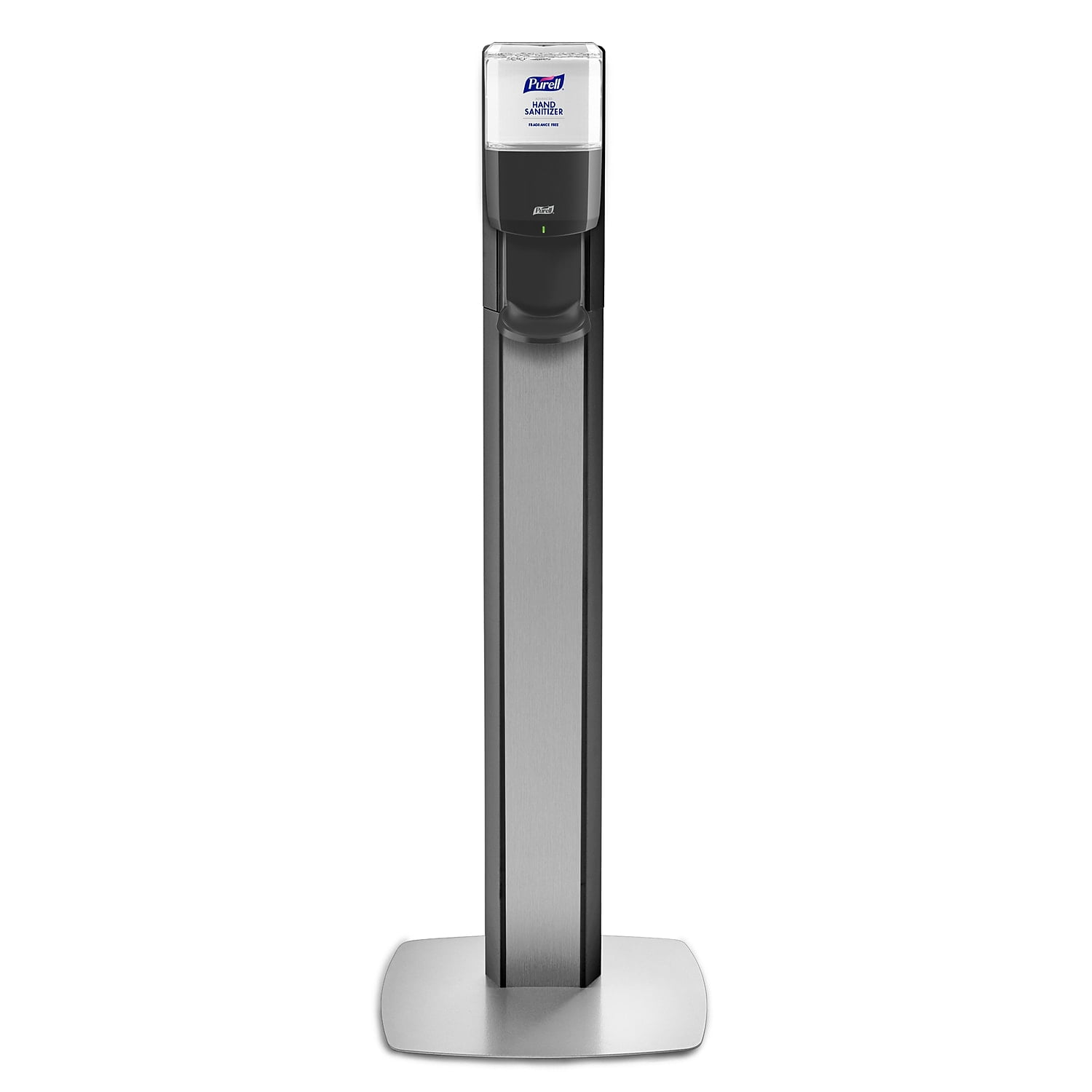 Purell Messenger ES8 Panel Hand Sanitizer Floor Stand w/Dispenser SIL/Graph 7318-DS-SLV