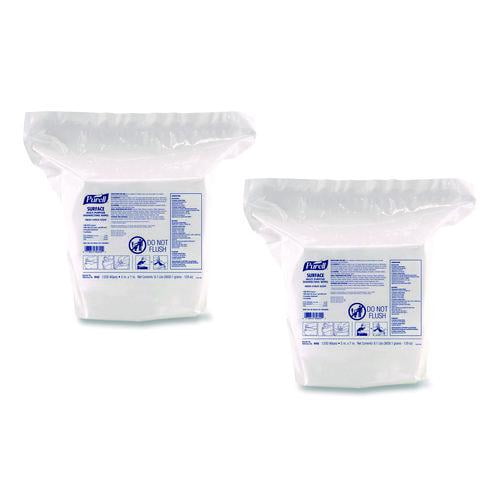Surface Multi-Purpose Disinfecting Wipes, 1-Ply, 5 x 7, Fresh Citrus, White, 2/Carton
