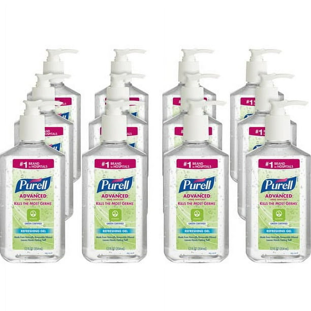 PURELL Hand Sanitizer Gel - Fragrance-free Scent - 12 fl oz (354.9 mL) - Pump Bottle Dispenser - Kill Germs - Clear - 12 / Carton PURELL Hand Sanitizer Gel - Fragrance-free Scent - 12 fl oz (354.9 mL) - Pump Bottle Dispenser - Kill Germs - Clear - 12 / Carton