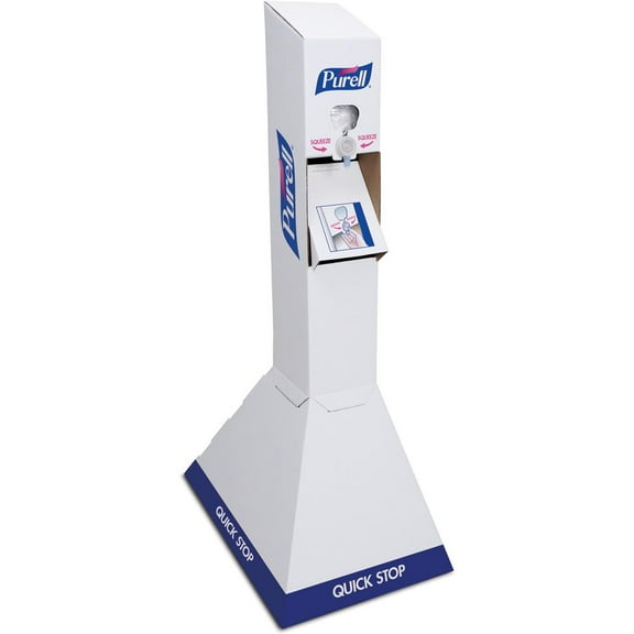 PURELL NXT Dispenser Quick Floor Stand Kit - Manual - 1.06 quart Capacity - Recyclable, Sturdy - White - 1Carton