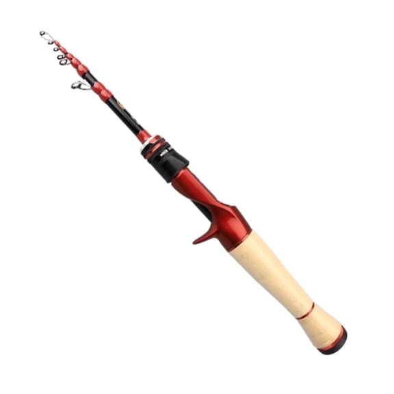 PURELURE Telescopic Rod 5'1'' Carbon Fiber Casting Rod Solid Tip