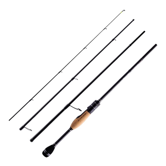 PURELURE 4 Section Fishing Rod UL/L 1.96m 2.01m Partner Portable Trout Ajing Spinning Casting 2 Tips Travel Rods Portab FUJI