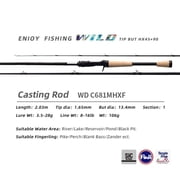 PURELURE WILD 1-Piece Rod All Fuji SIC Guide Rings Pike Rod Black Bass Rod Cork Handle Toray T1100G Cloth Zander