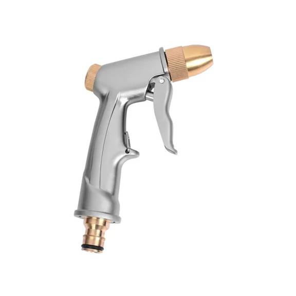 PURELY- 1*Water Spray Gun High Pressure Metal Nozzle Car Garden Lawn Wash Hose Pipe Tool