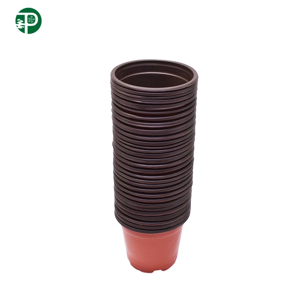 PURELY- 10×9.5×8.5Cm Multi Purpose Garden Nursery Pot Plastic Plant Flower Pots 100 Pack