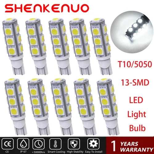 PURELY- 10 Pcs, T10 Wedge 1.2W Bulb Pure White Led For Malibu 12V Dc Landscape Light