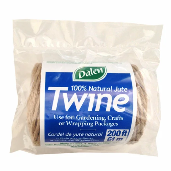 PURELY- 100%Natural Jute Biodegradable Twine 200' Roll Garden Craft String Gift Wrapping