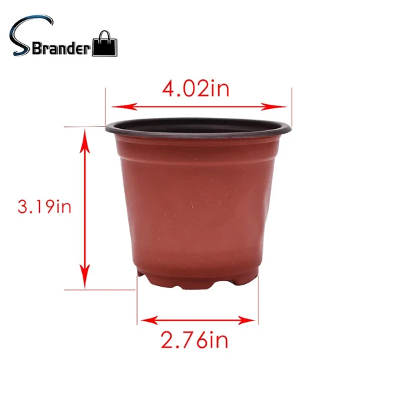 PURELY- 100 Pack Plastic Nursery Cup Garden Plant Flower Pots For Plants Flowers Growth