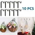 thumbnail image 1 of PURELY- 10Pcs Metal Hanging Basket Brackets Garden Plant Hanger Hook Wall Decoration, 1 of 6