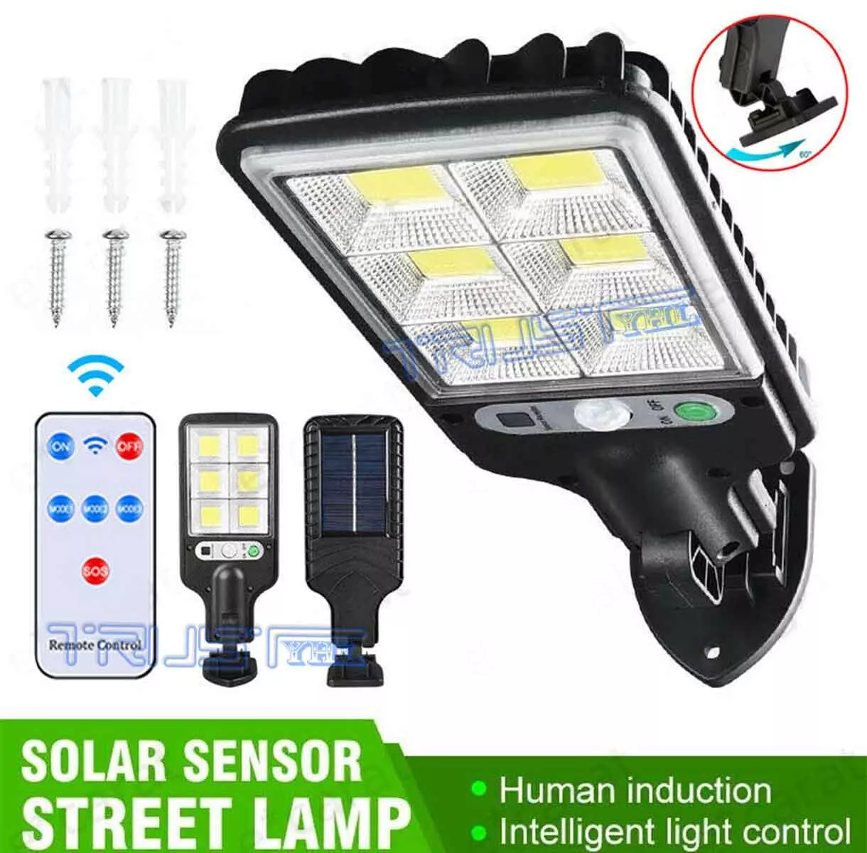 PURELY- 1200000Lm Led Solar Flood Light Security Motion Sensor Outdoor Yard Street Wall