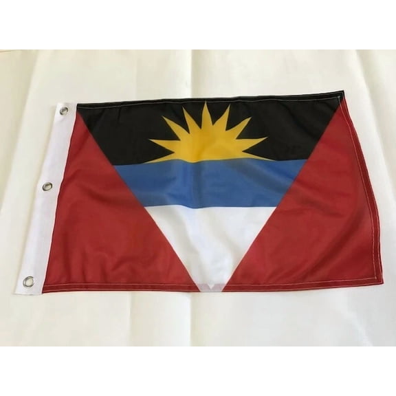 PURELY- 12X18 12"X18" Antigua And Barbuda Grommets Flag Boat Car Garden19,Bx5