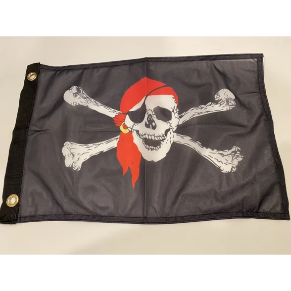 PURELY- 12X18 12"X18" Jolly Roger Pirate Surrender Flag Boat Car Garden-21,Z38