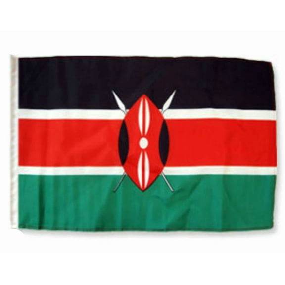 PURELY- 12X18 12"X18" Kenya Sleeve Flag Boat Car Garden 100D