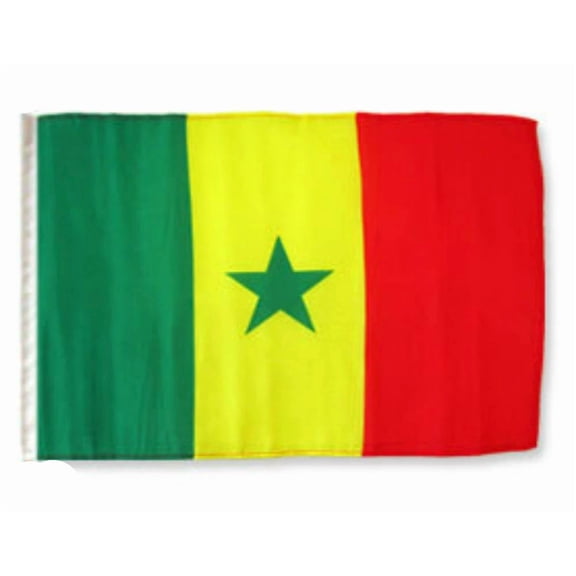 PURELY- 12X18 12"X18" Senegal Sleeve Flag Boat Car Garden 100D