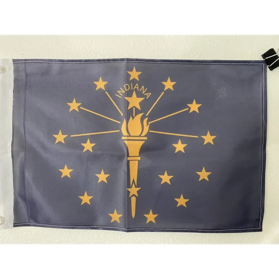 PURELY- 12X18 12"X18" State Of Indiana Sleeve Flag Boat Car Garden Grommets2,Bx30