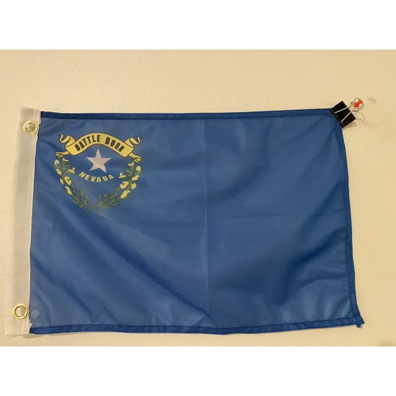 PURELY- 12X18 12"X18" State Of Nevada Polyester Flag Boat Car Garden 3 Grommets Z5