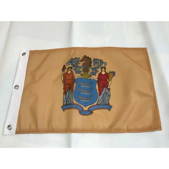 PURELY- 12X18 12"X18" State Of New Jersey Polyester Flag Boat Car Garden 3 Grommets9,Z29