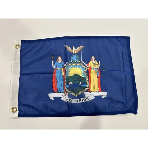 PURELY- 12X18 12"X18" State Of New York Polyester Flag Boat Car Garden Grommetsbx34