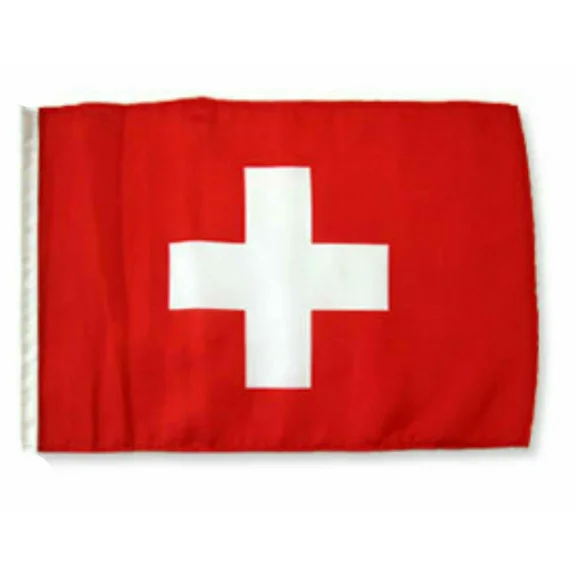 PURELY- 12X18 12"X18" Switzerland Sleeve Flag Boat Car Garden 100D