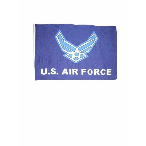 PURELY- 12X18 Air Force Emblem Wings Flag 12'X18' Sleeved Sleeve Garden Pole (A)