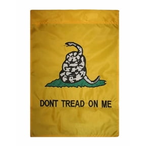 PURELY- 12X18 Embroidered Gadsden Trump 2024 Tea Party Garden Nylon Sleeve Flag
