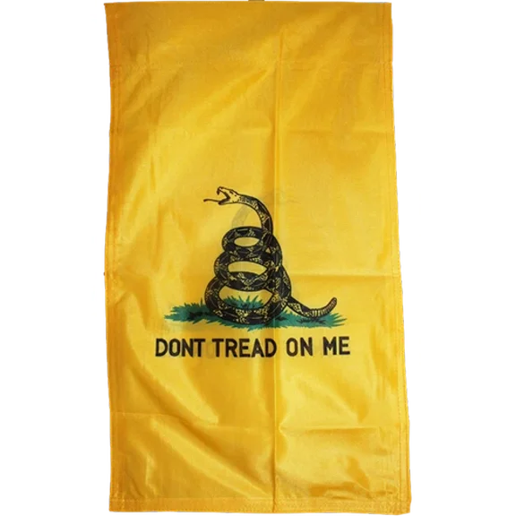 PURELY- 12X18 Gadsden Tea Party Double Sided 2Ply Nylon Knit Flag Garden 12"X18"