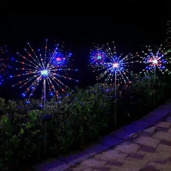 PURELY- 150 Led Solar Firework Starburst Lights Fairy Lamp Garden Path Outdoor Decor Usa