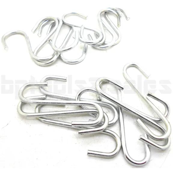 PURELY- (16) 3" & 2-3/4" Chrome S-Hook Pot Hanging Hook Home Shop Garden Garage Hanger