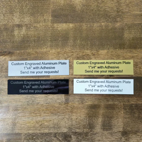 PURELY- 1X4 Custom Aluminum Plate Adhesive Personalized Plaque Sign Home Garden Business