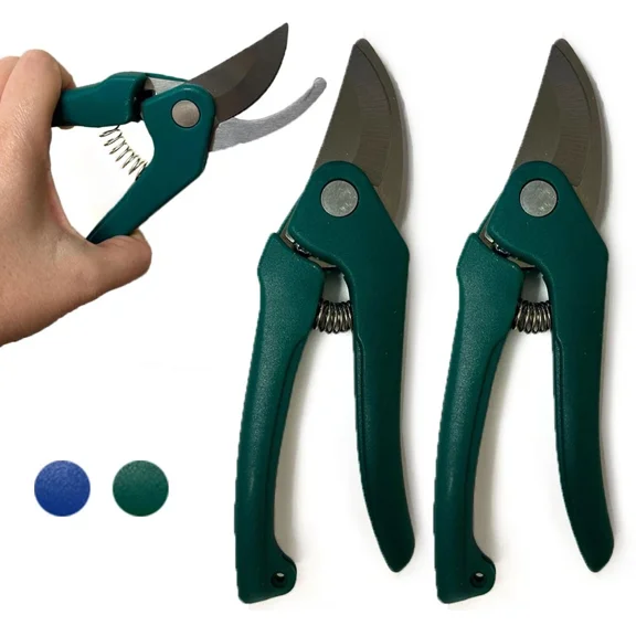 PURELY- 2 Pc Bypass Pruning Shears 7.48" Gardening Scissors Plant Cutter Trimming Snips