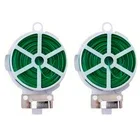 PURELY- 2 Rolls 100M Garden Plant Support Twist Tie Green Wire Strapping Rope Cutter