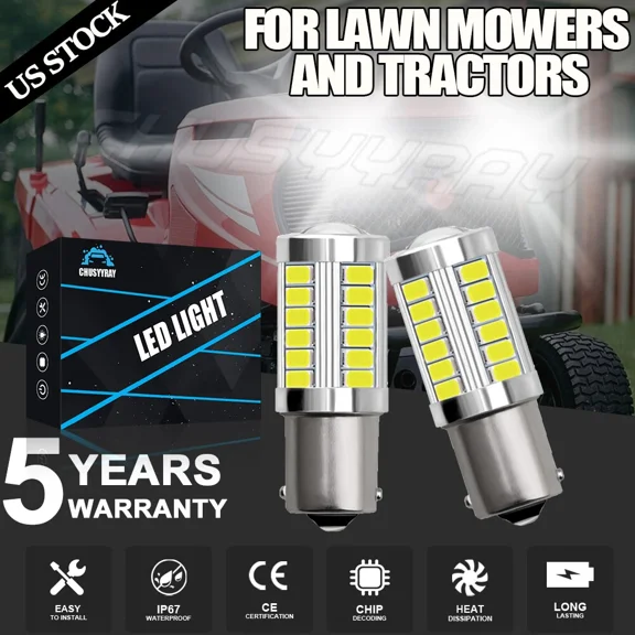 PURELY- 2 Super Bright Led Light Bulbs For Craftsman Lt 2000 Lt1000 Lt11 Garden Tractor
