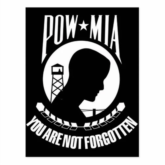 PURELY- 28X40 Pow Mia Powmia Prisoner Of War Sleeved Garden Flag 28" X 40" House Banner