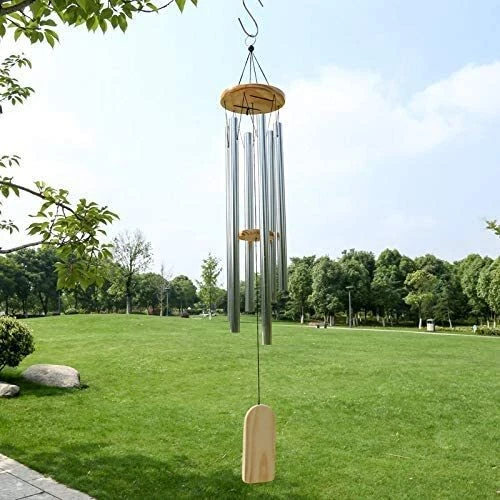 PURELY- 29" Wind Chimes Large Deep Tone Chapel Bells 5 Tubes Outdoor Garden Home Decor