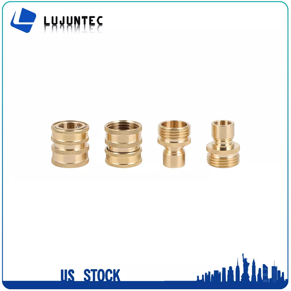PURELY- 3/4" Garden Hose Quick Connect Water Hose Fit Brass Female Male Connector 2Pcs