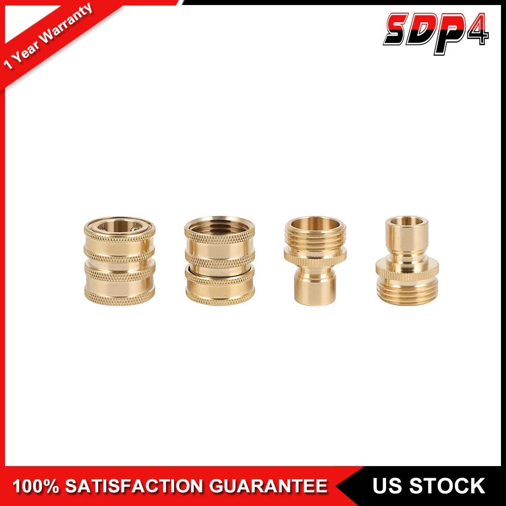 PURELY- 3/4" Garden Hose Quick Connect Water Hose Fit Brass Female Male Connector 2Pcs